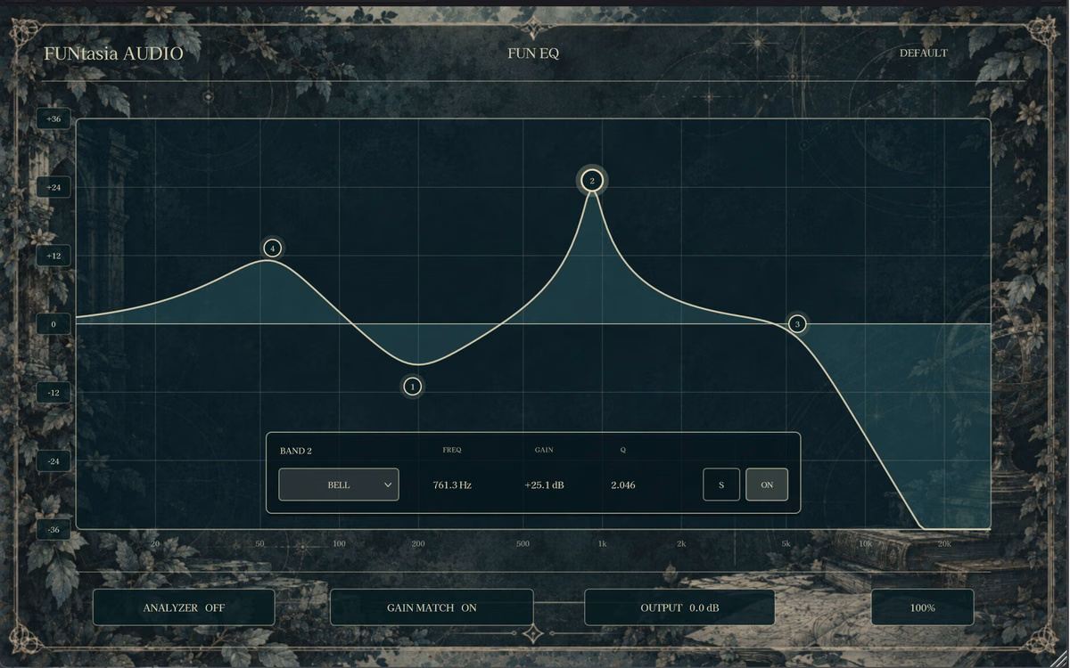 FUN EQ: Free 6-Band Parametric EQ Plugin by FUNtasia Audio